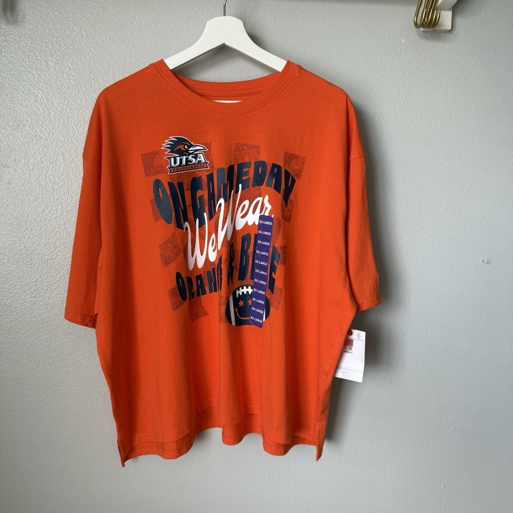 UTSA Women's 2XL Game Day‎ Football Tee T-Shirt Orange Shirt Sleeve Casual